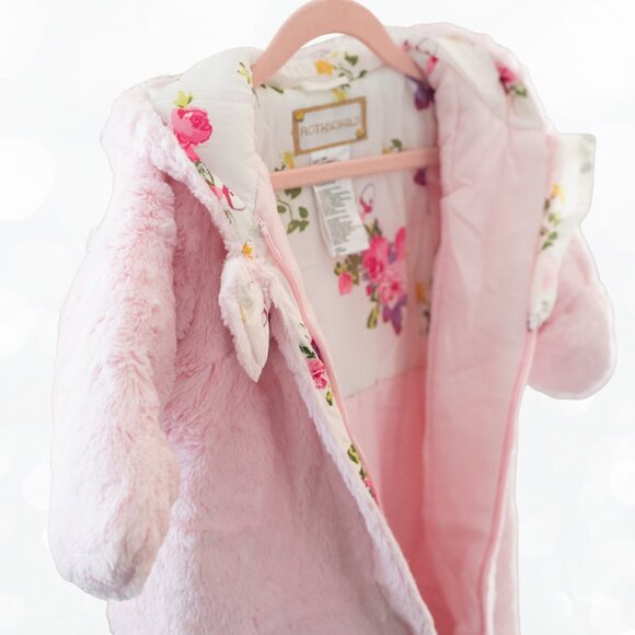 Pink Winter Coat for baby girl 6-9 months - Picture 4 of 6